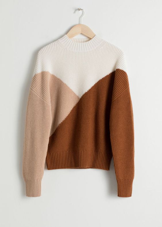 Color Block Sweater Womens