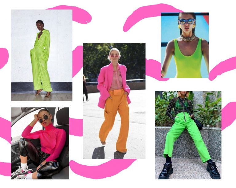 Neon Fashion Collage