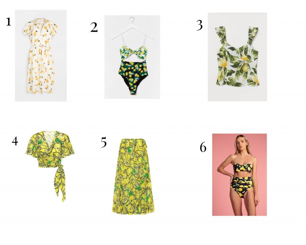 Lemon print fashion